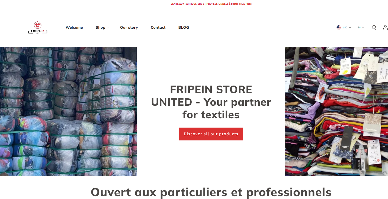 FRIPEIN STORE UNITED grossiste en friperie INTERNATIONNAL